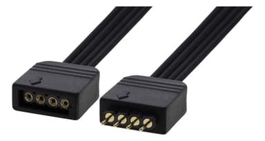 DELTACO GAMING LED Strip Extension cable, passive, 4-pin, 0.5m, black