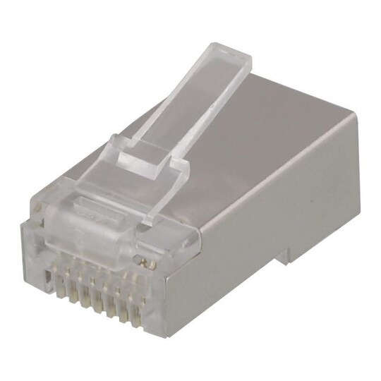 DELTACO RJ45 connector for patch cable, Cat6, shielded, 20pcs