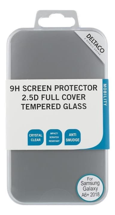 DELTACO screen protector for Galaxy A6+ (2018), 2.5D tempered glass