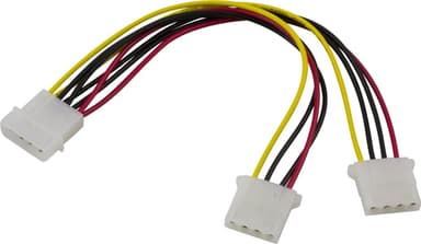 DELTACO Y-kabel intern til 2 stk. 5,25"