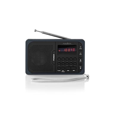 UKW-radio | 3,6 W | USB-port og microSD-kortslot | Sort/grå