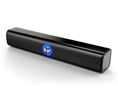 Kraftig bærbar Bluetooth-højttaler, aflang - sort