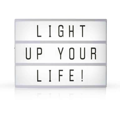 LED lysboks A4 med 85 tegn