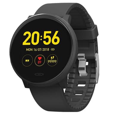 Smartwatch med pulsmåler og søvnanalyse - Sort