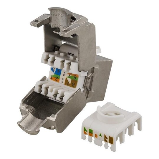 DELTACO FTP Cat6a Keystone Connector, "Tool-free"