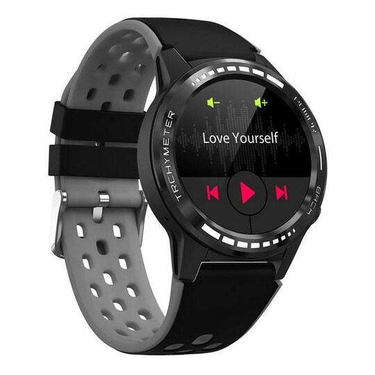 Smartwatch med GPS, vandtæt IP65 - Sort / grå