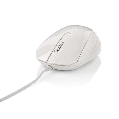 Computermus med ledning | 1.000 dpi | 3 knapper | Hvid