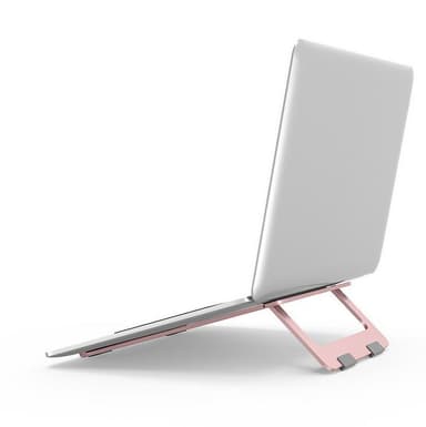 Laptop-stativ med sammenklappelig base - Rose guld