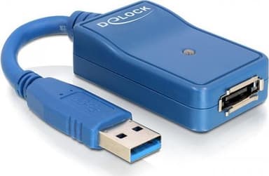 DeLOCK USB 3.0 til eSATA adapter, gør det muligt at tilslutte eSATA-e
