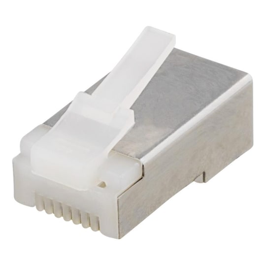 DELTACO industry rated RJ45 connector, Cat6, FTP, 20-pack, white