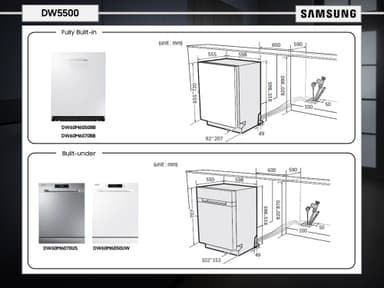Samsung opvaskemaskine DW60M6050UW/EE