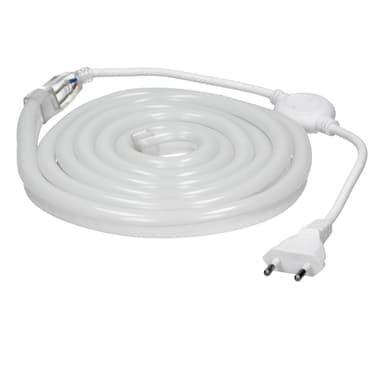 ECD Germany Neon LED Strip 2m - SMD 2835-120 lysdioder / m - 9W / m - 230 - Neutral White 4500K - uden lyspunkter - Fleksibel - Vandtæt IP68 - LED bar