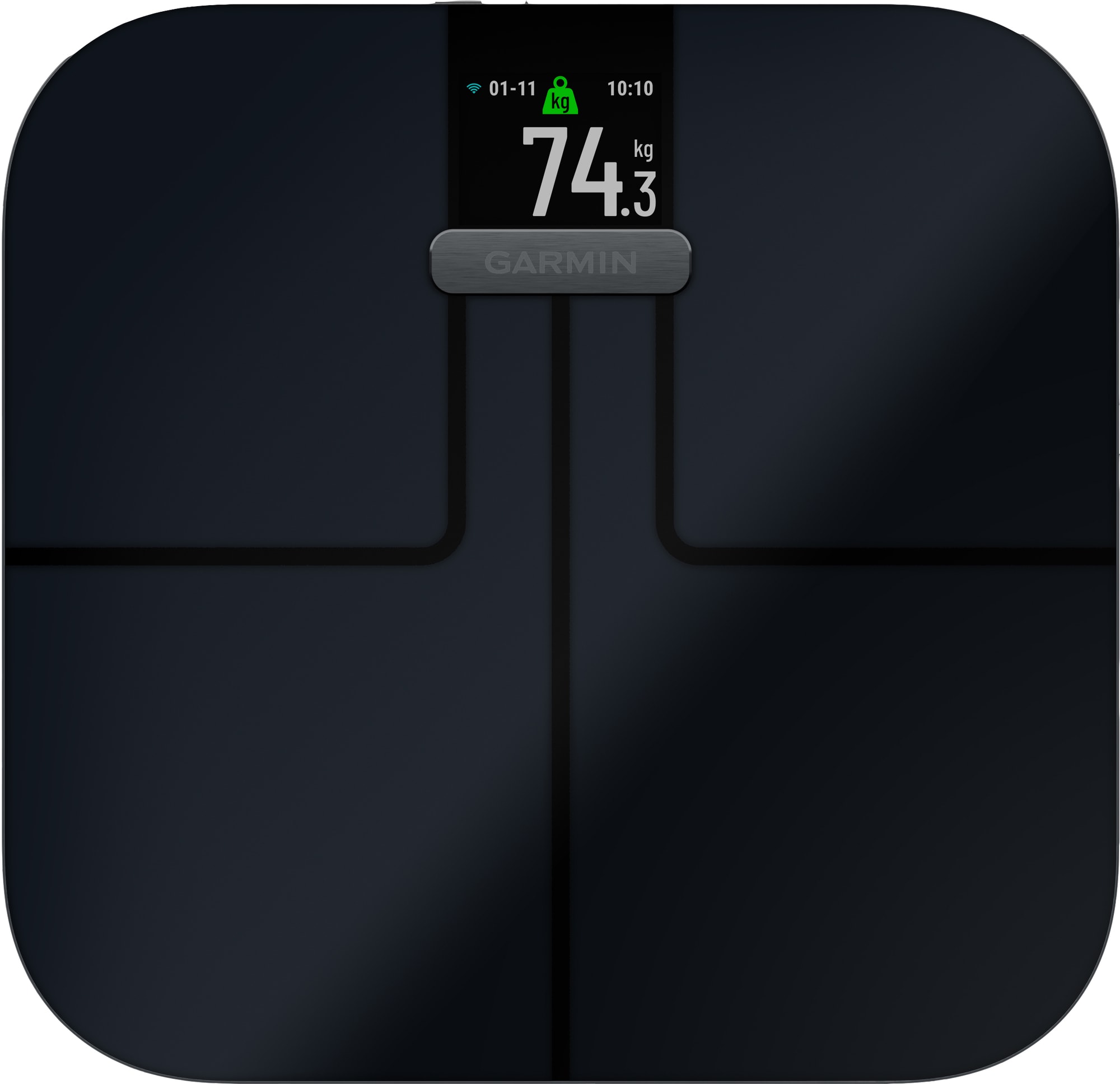 Se Garmin Index S2 Smart Scale - Vægt der bl.a måler kropsfedt, vand og BMI - Sort hos Elgiganten