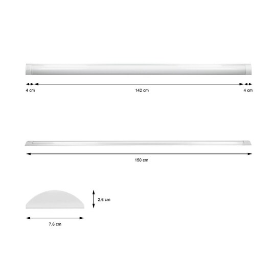 beskæftigelse forsætlig skovl LED-lampe kontor bordlampe loftslampe panel lampe Armatur køle hvid 150m |  Elgiganten