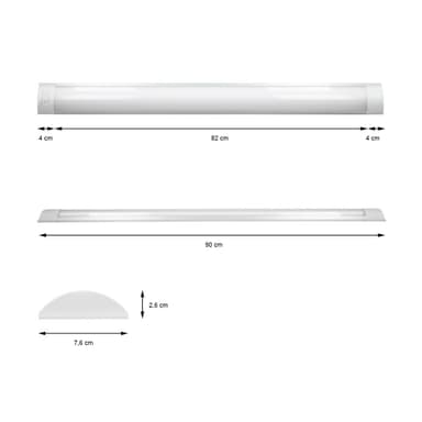 ECD Germany LED-lampe kontor bordlampe Loftlampe panel lampe ultra-slank 90 cm