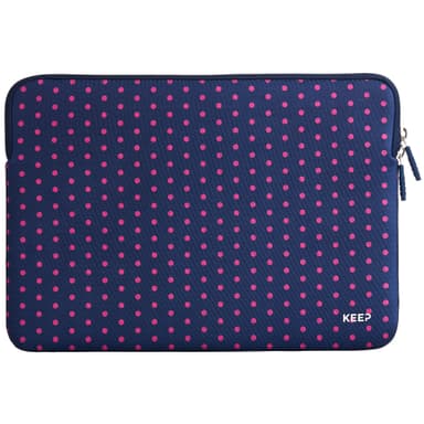 Keep 14" bærbar computer neopren sleeve - pink plettet