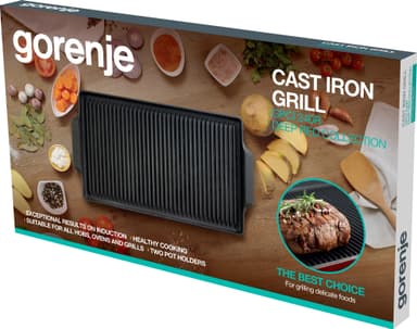 Gorenje Deep Red Collection grillplade i støbejern GPCI240R (rød)