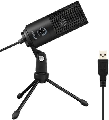 Fifine K669B desktop USB kondensatormikrofon 1.5m kabel