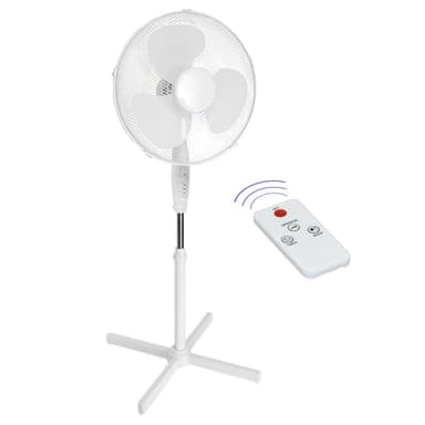 Standventilator vind maskine intercooler Oscillerende 45W Hvid med fjernbetjening