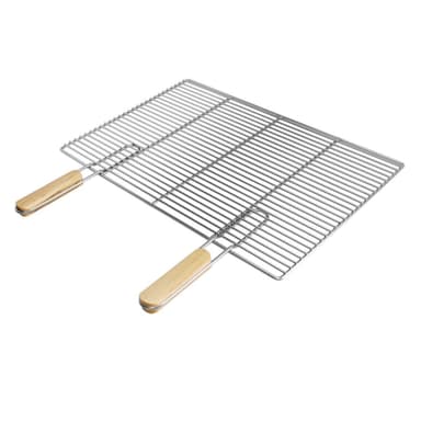 Grill rustfrit stål grill rist med aftagelige håndtag 60 x 40 cm
