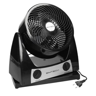 Tabel ventilator blæser stå Fan Fan 40W 3 niveauer Black Simtech