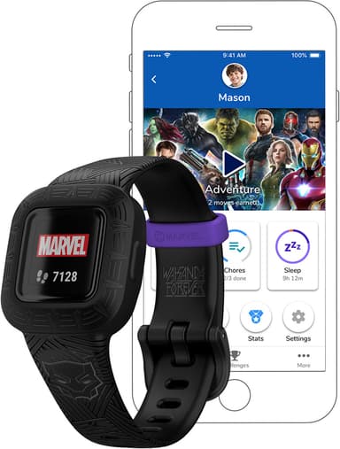 Garmin Vivofit Jr. 3 aktivitetsmåler til børn (Black Panther)