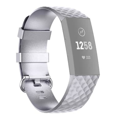 Silikonerem Fitbit Charge 4 / Charge 3 / Charge 3 SE 22mm - Sølvfarvet