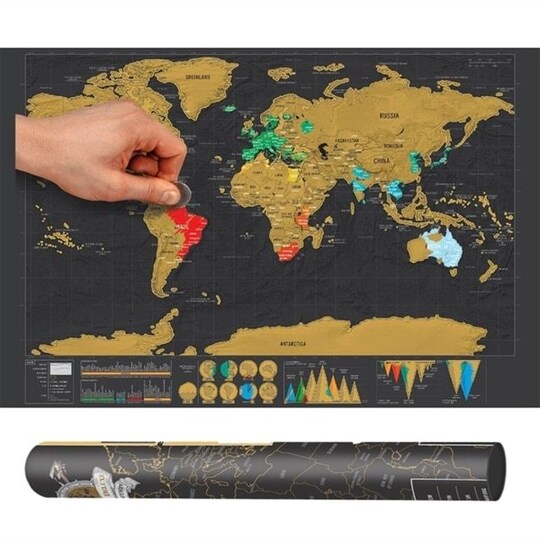 samtidig bid Meddele Verdenskort Scratch map | Elgiganten
