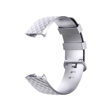 Silikonerem Fitbit Charge 4 / Charge 3 / Charge 3 SE 22mm - Sølvfarvet