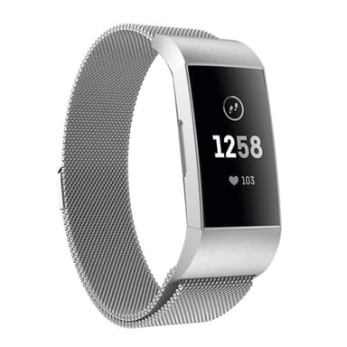 Rem i metal Fitbit Charger 3 - Sølvfarvet