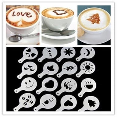 Kaffestencils - Pakke med 16 stk.