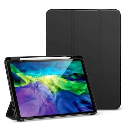 Tri-fold foderal, penneholder & Sleep/Wake-up iPad Pro 11 (2020), Sort