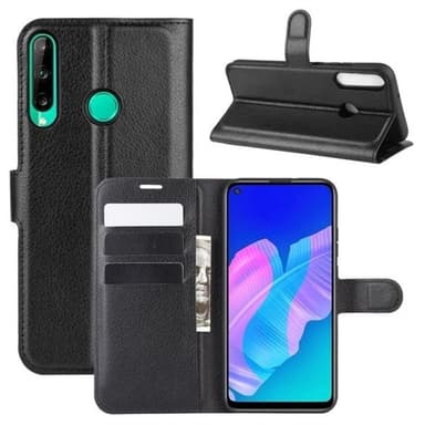Tegnebogsfoderal med stativ Huawei P40 Lite E / Y7P, Sort