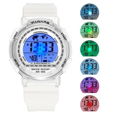 Panars Digitalt Armbåndsur Hvid
