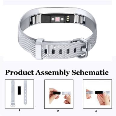 Rem til Fitbit Alta / Alta HR, sølvfarvet