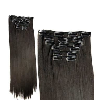 Clip-on Løst Hår Coffee Brown - 60 cm Langt / 28 cm Bredt