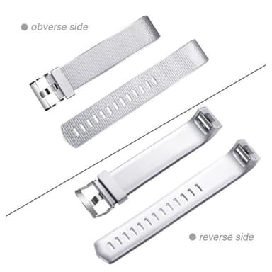 Sølvfarvet rem til FITBIT Charge 2