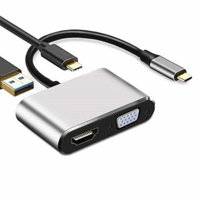 Multiport Adapter 4i1 VGA/HDMI/USB 3.0/ USB-C för Nintendo Switch/Samsung/MacBook | Elgiganten