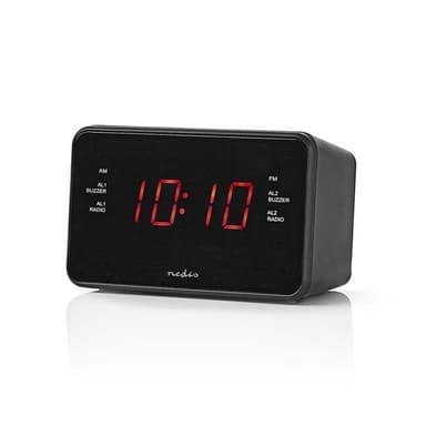 Nedis Digital clockradio med FM 0.9 LED