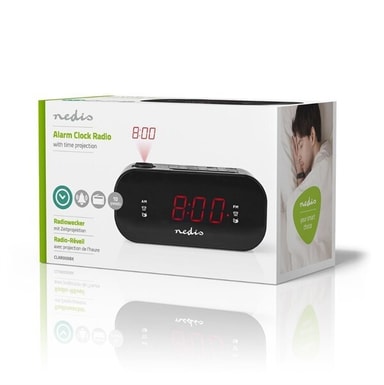 Digital clockradio med projektion Elgiganten