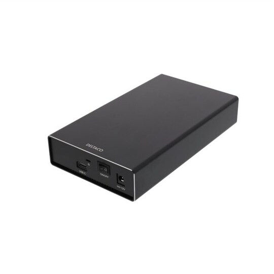 DELTACO External 3,5" HDD enclosure, USB-C, USB 3.1 Gen2, 10 Gbps, bla