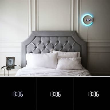 Rund LED Natlampe/Vægur Ø30