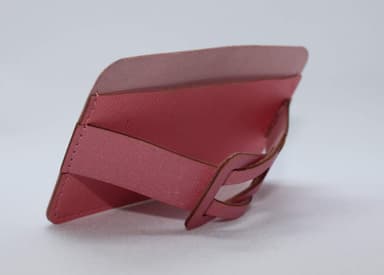Kortholder med mobiltelefonholder / holder - lyserød