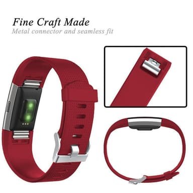 Fitbit Charge 2 armbånd rød (L)