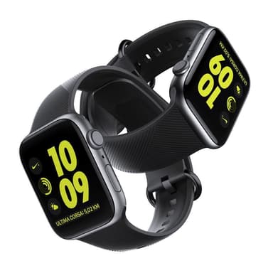 Apple Watch armbånd silikone 42/44 - sort / struktureret