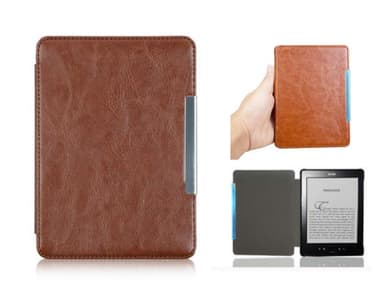 Kindle 4 / Kindle 5 taske - PU læder - brun