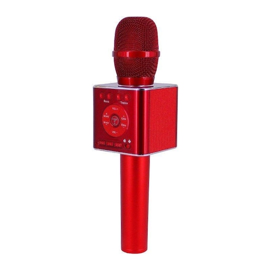 Trådløs Karaoke-mikrofon med Bluetooth-højttaler 2x5W rød