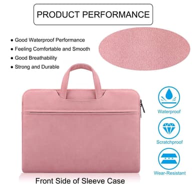 Laptoptaske 13,3 tommer PU læder - pink