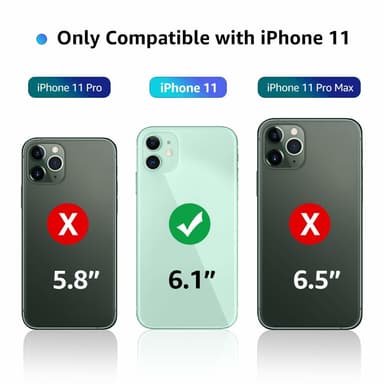 iPhone 11 Backup batteridæksel 5000 mAh Sort