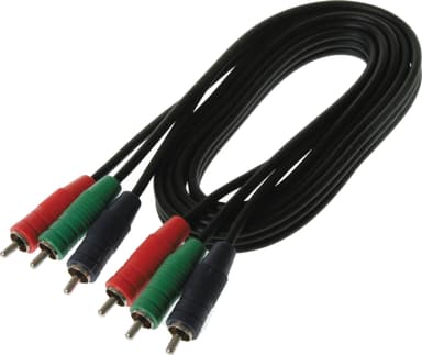 Qnect lydkabel 3 x RCA - 3 x RCA (3 m)